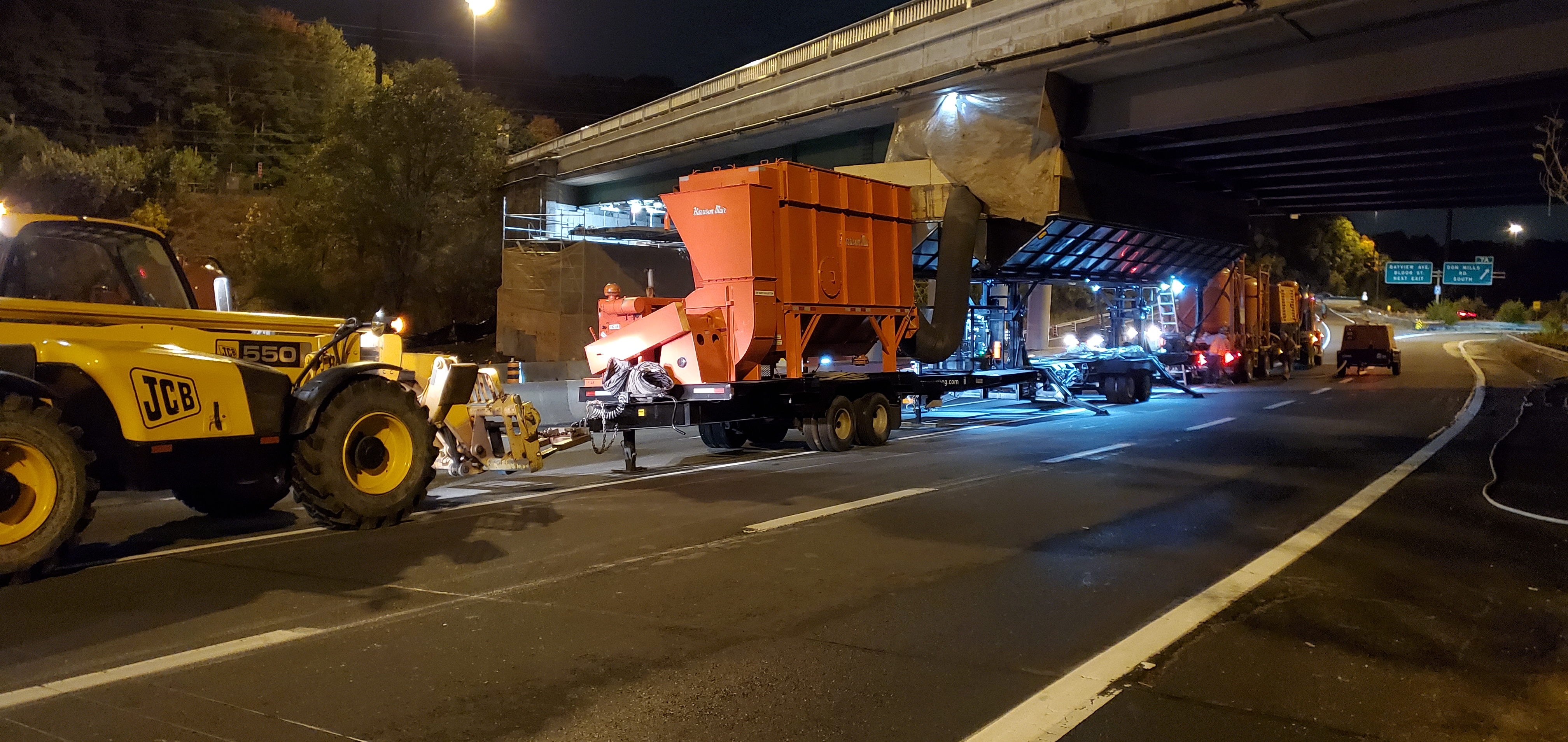 Bridge construction site