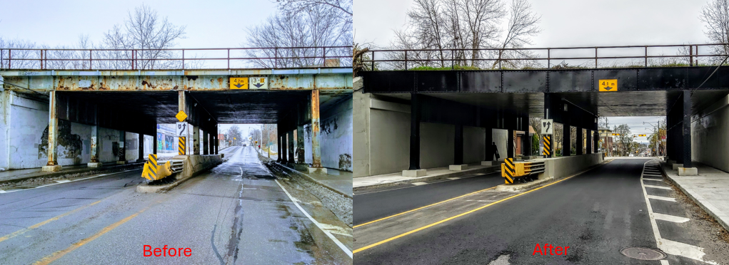 Before vs after bridge