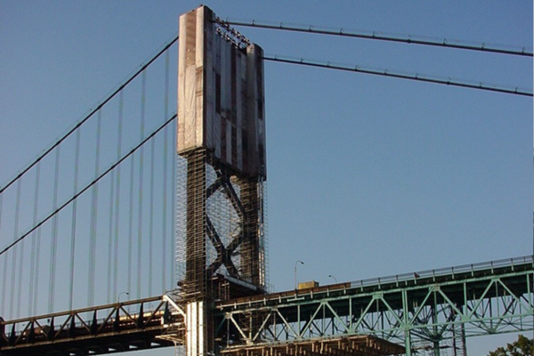 Unfinished bridge construction